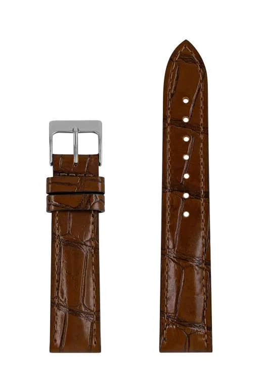 Pasek skórzany Zeppelin, brązowy 18 mm — zdjęcie 2
