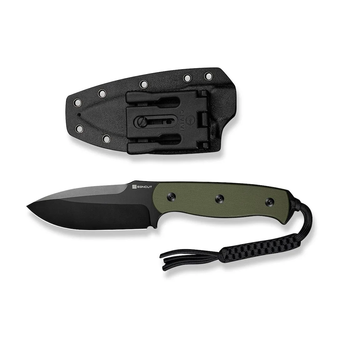 Nóż SENCUT Fixed Toxodon G10 OD Green Black Blade — zdjęcie 8