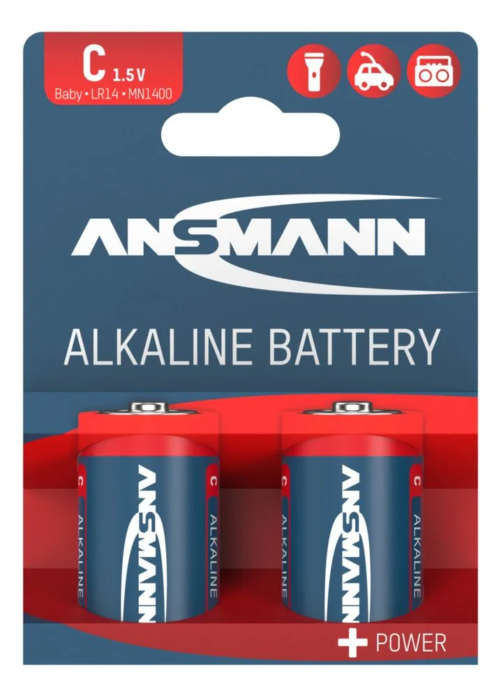 Baterie alkaliczne Ansmann C / LR14, 2 szt. — zdjęcie 1