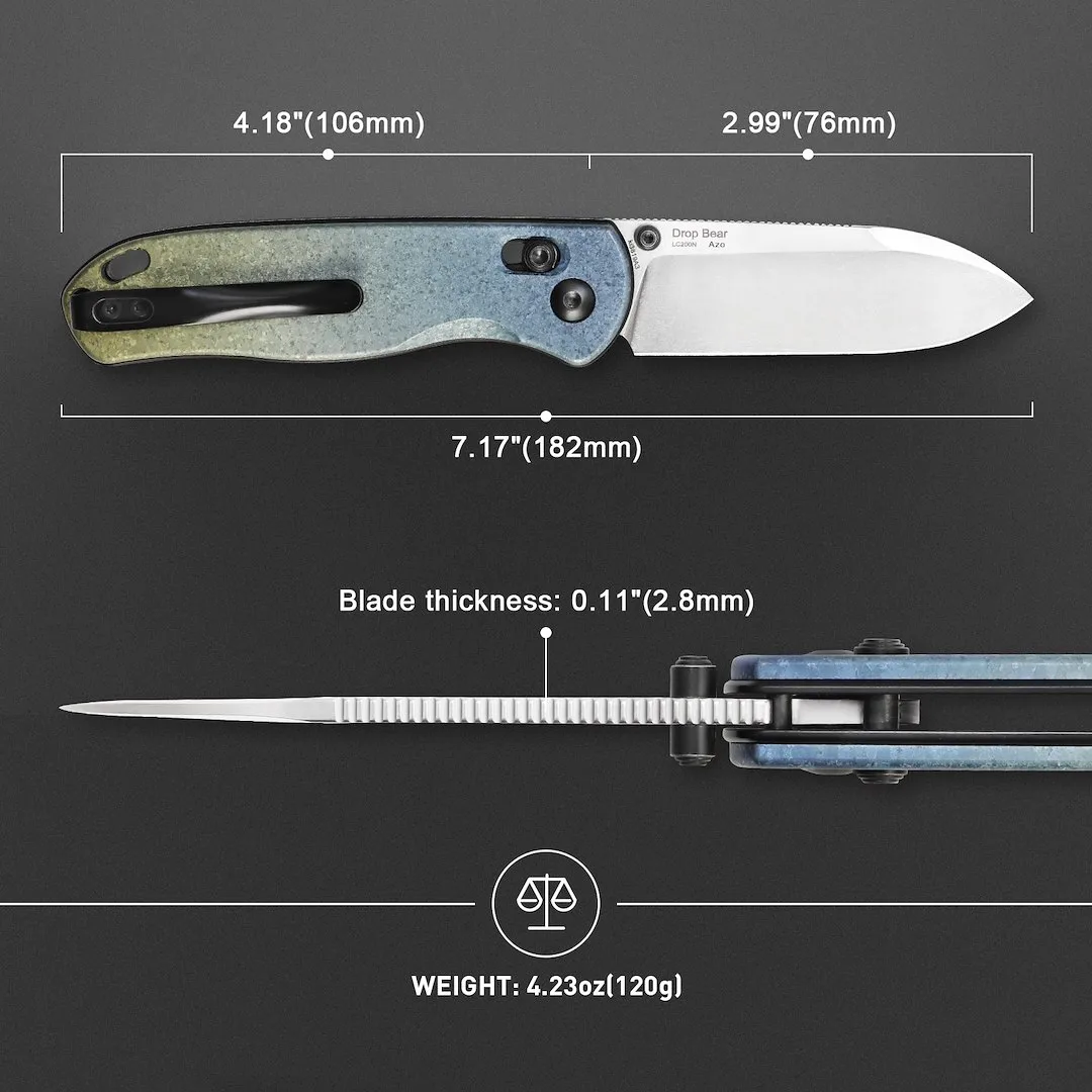 Nóż Kizer Drop Bear Titanium LC200N — zdjęcie 16