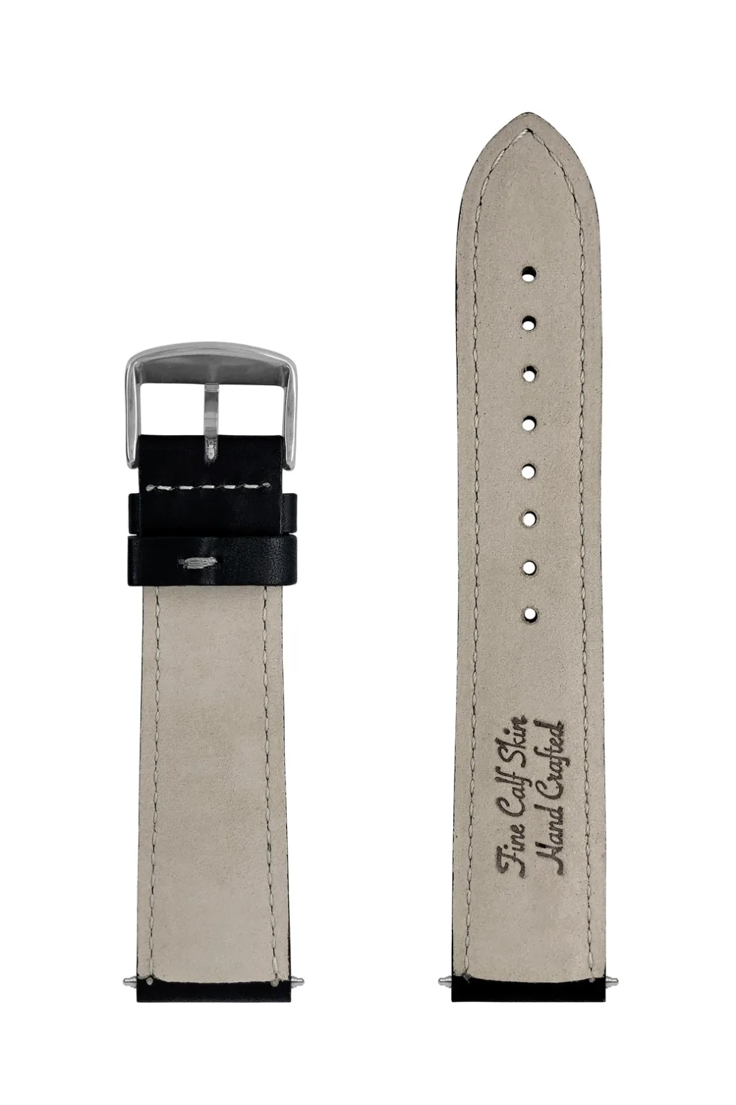 Pasek skórzany Zeppelin, czarny 22 mm — zdjęcie 3