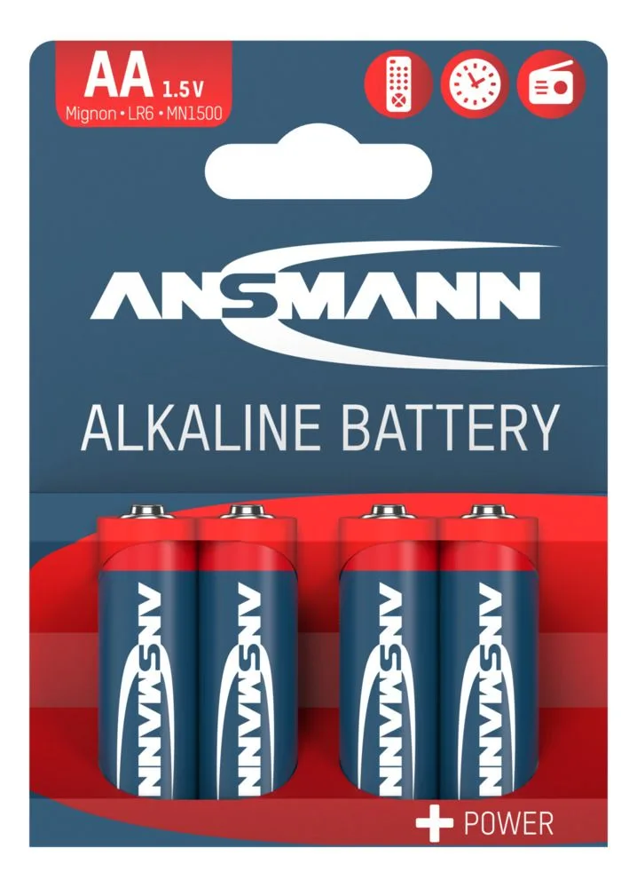 Baterie alkaliczne Ansmann AA / LR6, 4 szt. — zdjęcie 1