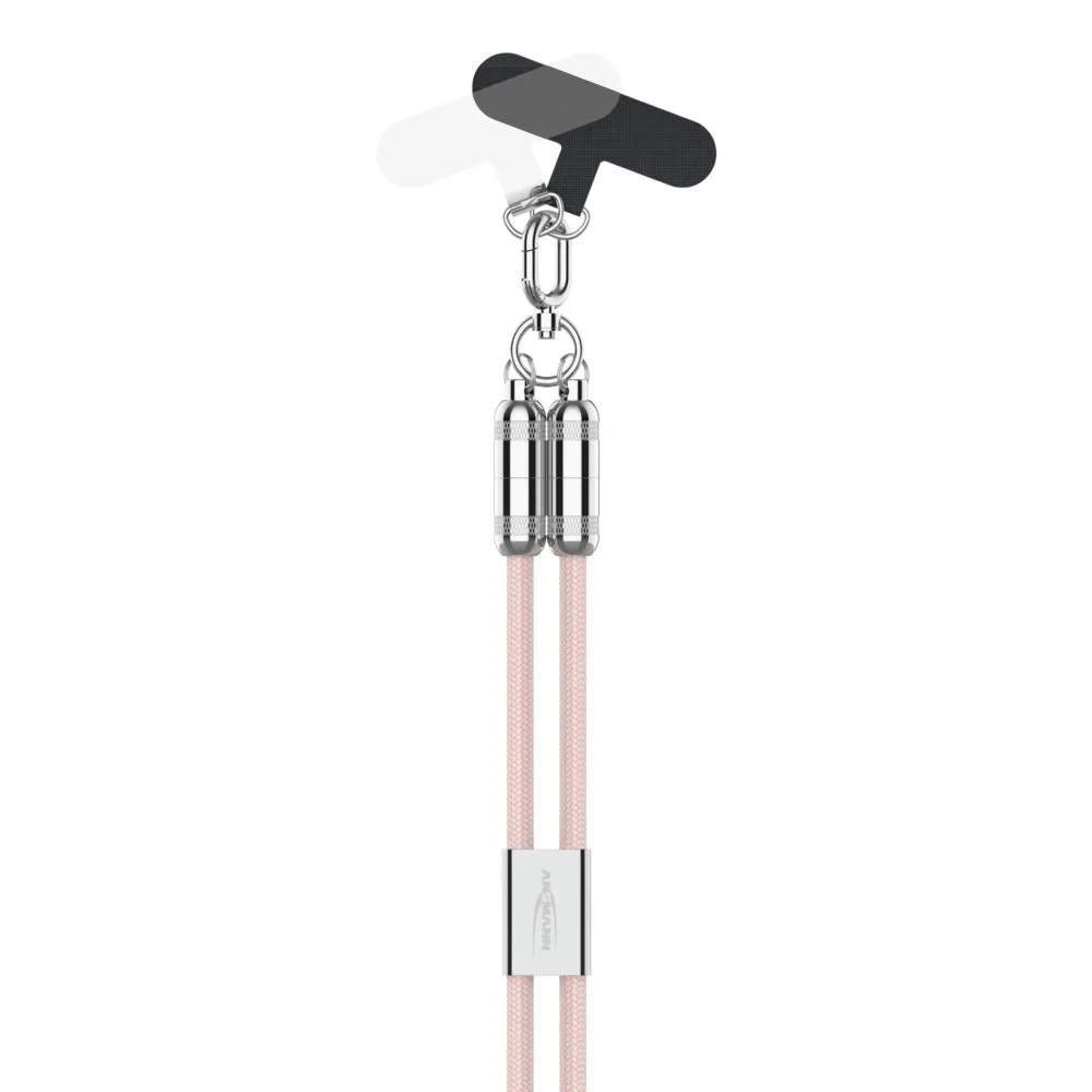 Kabel smyczkowy Ansmann USB-C/C,60W,120cm,różowy — zdjęcie 1