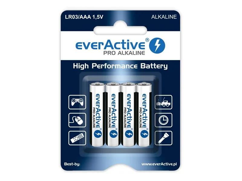 Baterie alkaliczne everActive LR03/AAA, 4 szt. — zdjęcie 2