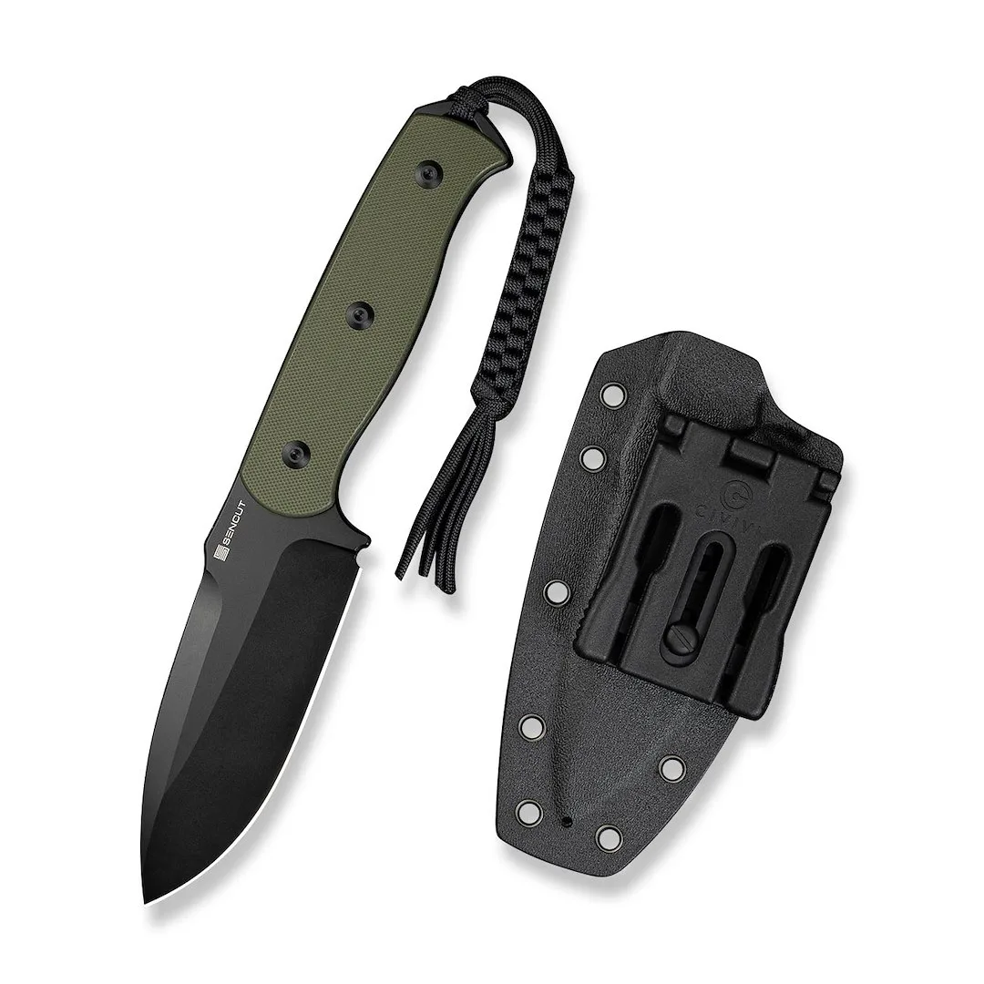 Nóż SENCUT Fixed Toxodon G10 OD Green Black Blade — zdjęcie 1