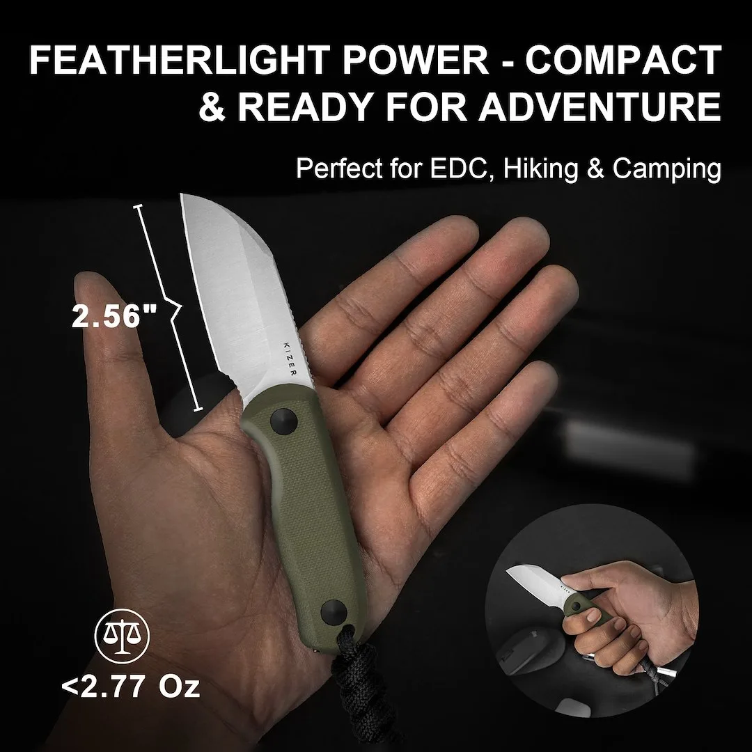 Nóż Kizer Fixed Drop Bear G10 AEB-L — zdjęcie 9