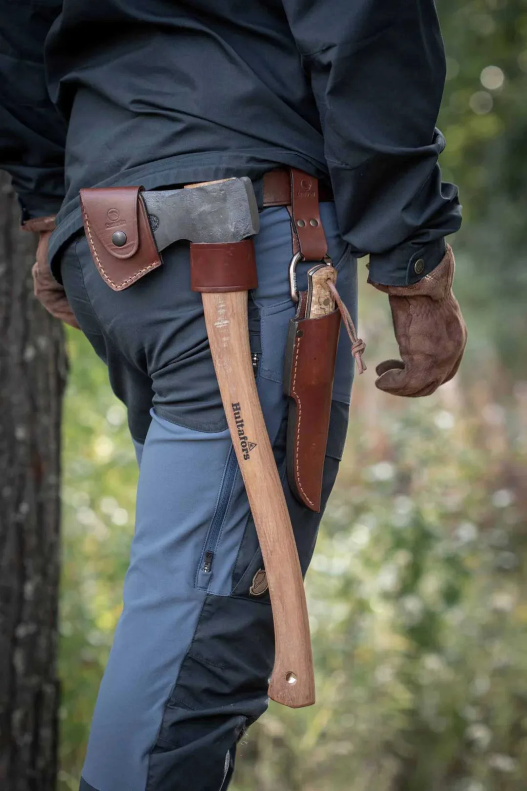 Uchwyt na siekierę Casström Axe Loop, koniakowy — zdjęcie 4