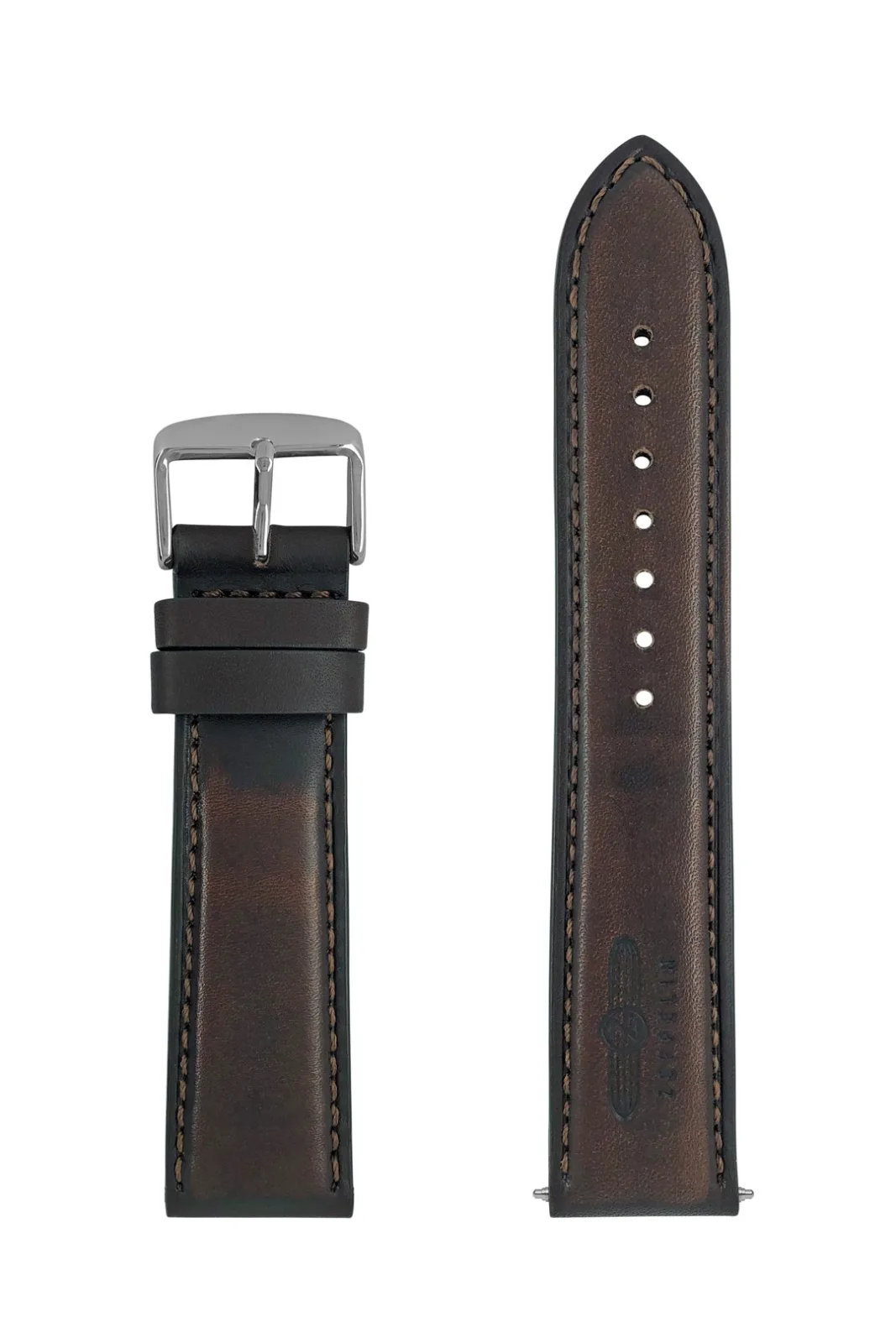 Pasek skórzany Zeppelin brązowy, 22 mm — zdjęcie 2