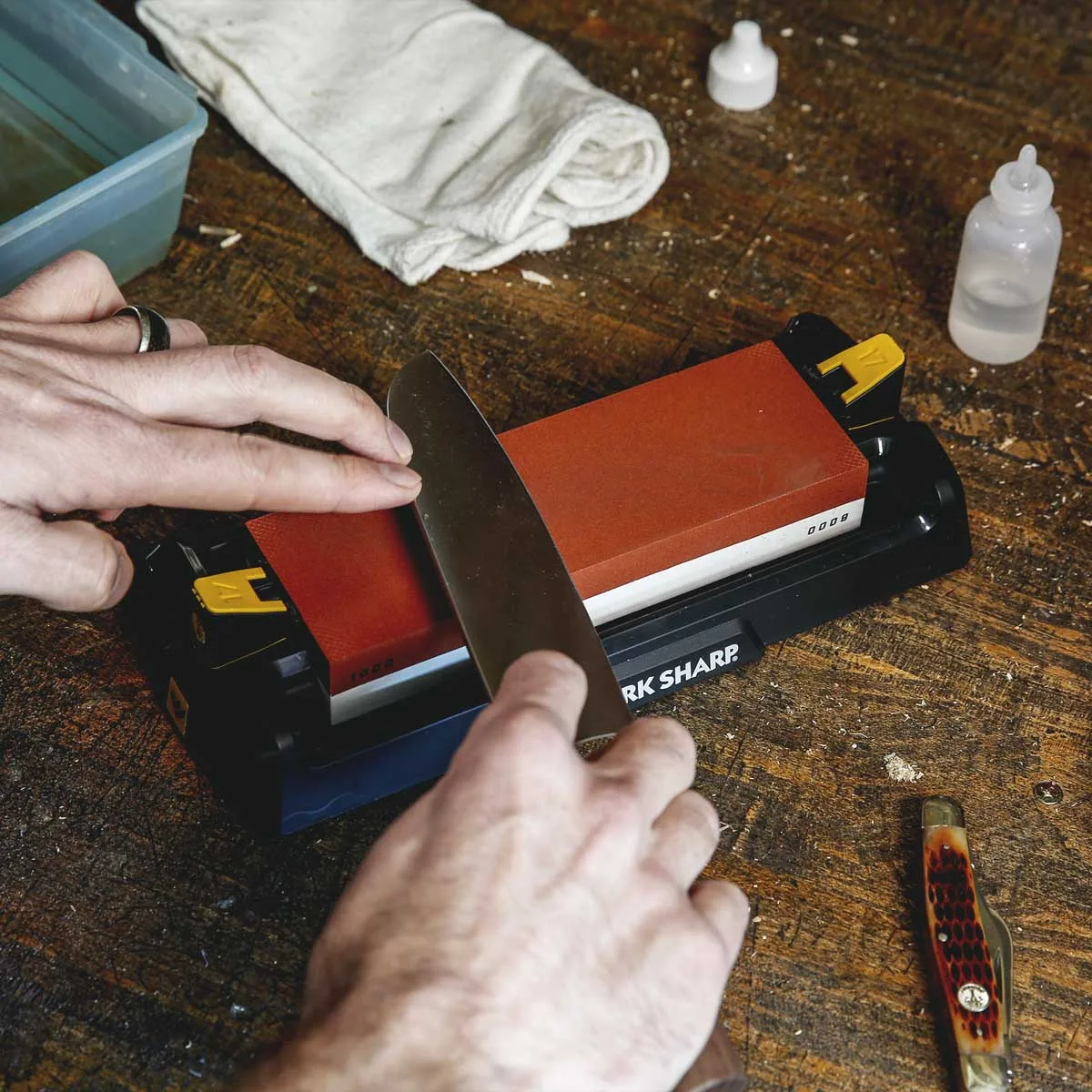 Kamień wodny Work Sharp 1000/6000 z podstawą — zdjęcie 5