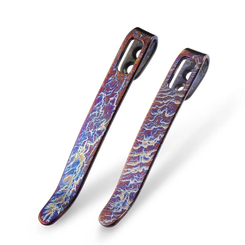 2 klipsy CIVIVI Flamed Titanium Blue/Purple 50/55 — zdjęcie 1