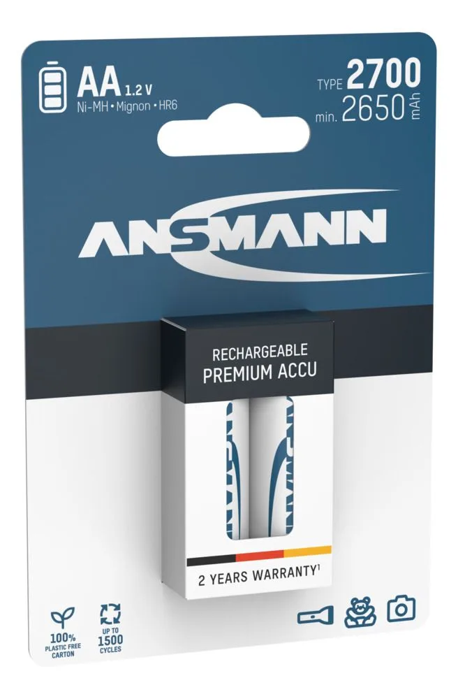 Akumulator Ansmann NiMH AA/HR6 typ 2700, 2 szt — zdjęcie 4