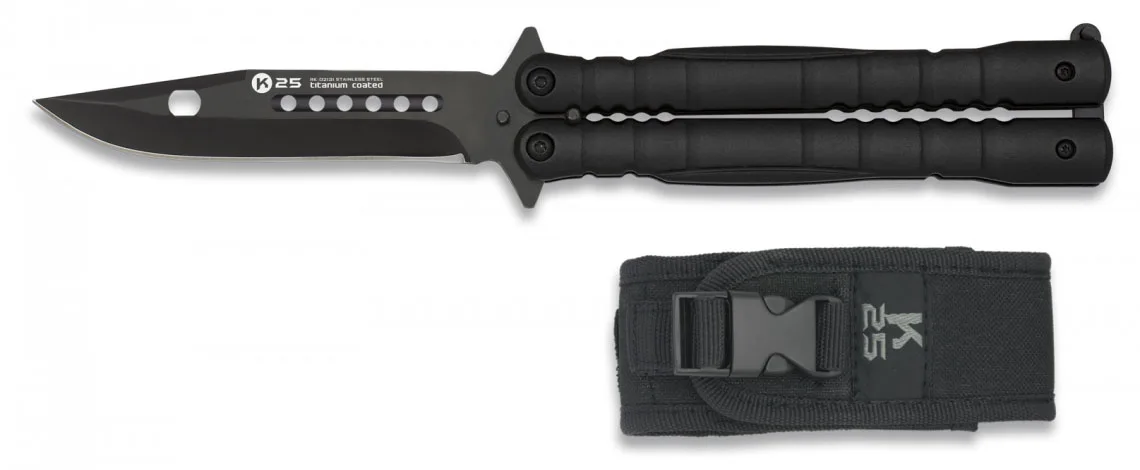 Nóż motylek K25 02131 Balisong Black — zdjęcie 2