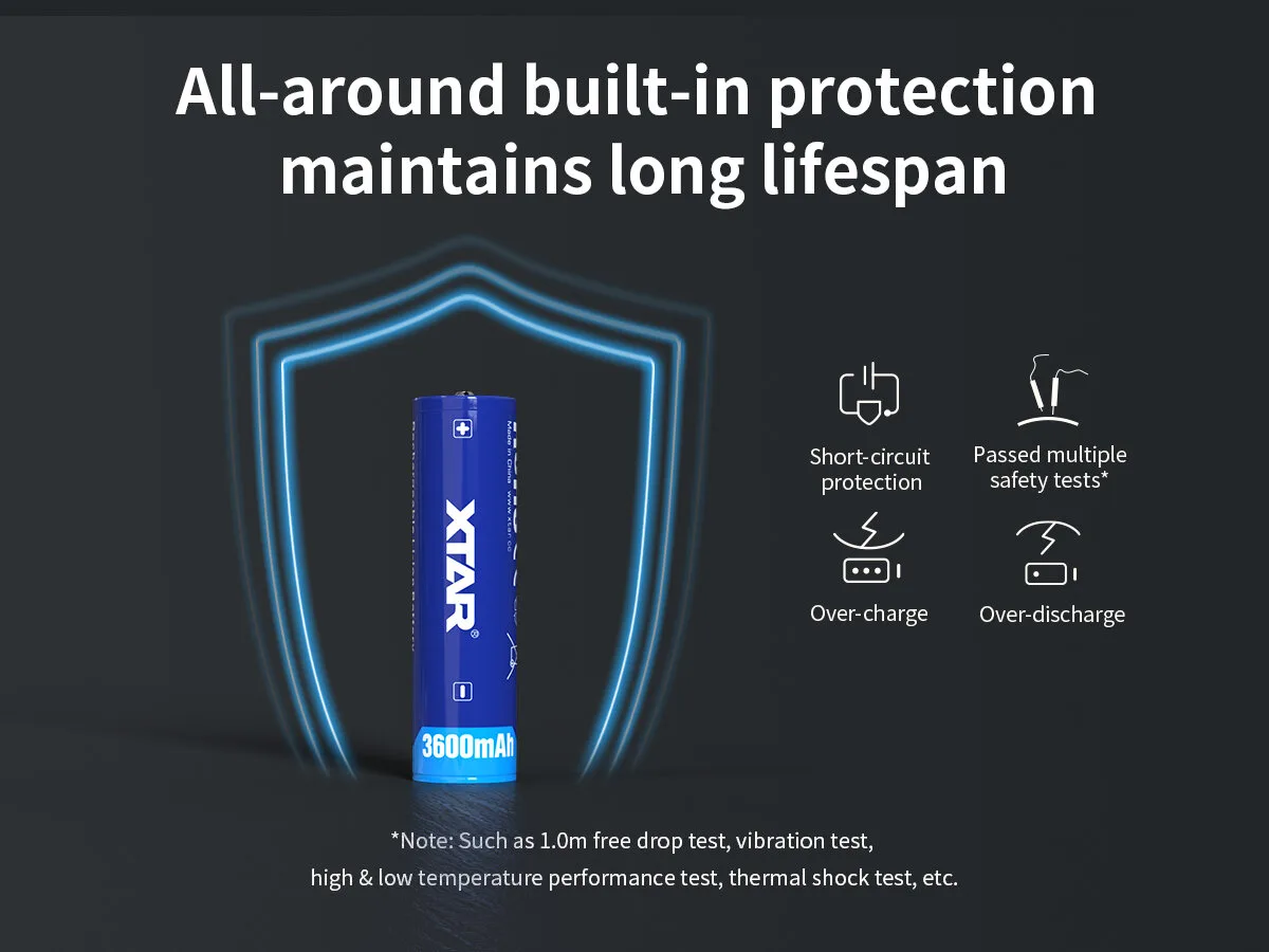 Akumulatorek Xtar ICR18650 Li-Ion 3,6V 3600 mAh — zdjęcie 8