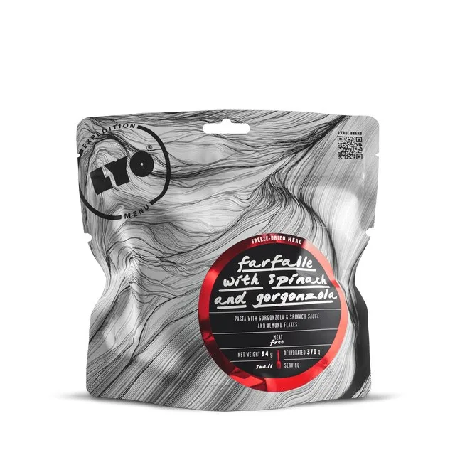 LYOFOOD Farfalle ze szpinakiem i gorgonzolą 370g — zdjęcie 1