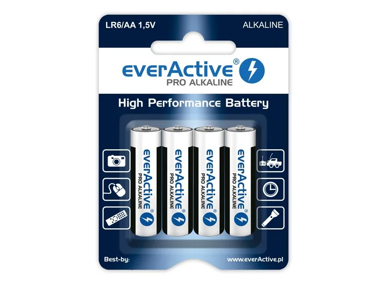 Baterie alkaliczne everActive LR6/AA, 4 szt. — zdjęcie 2