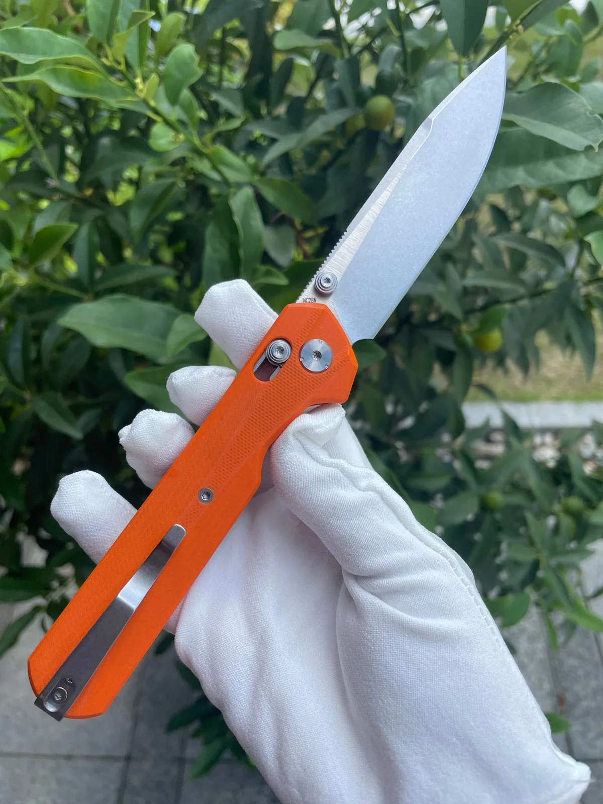 Nóż KNIVESPL The First Orange G10 14C28N — zdjęcie 2