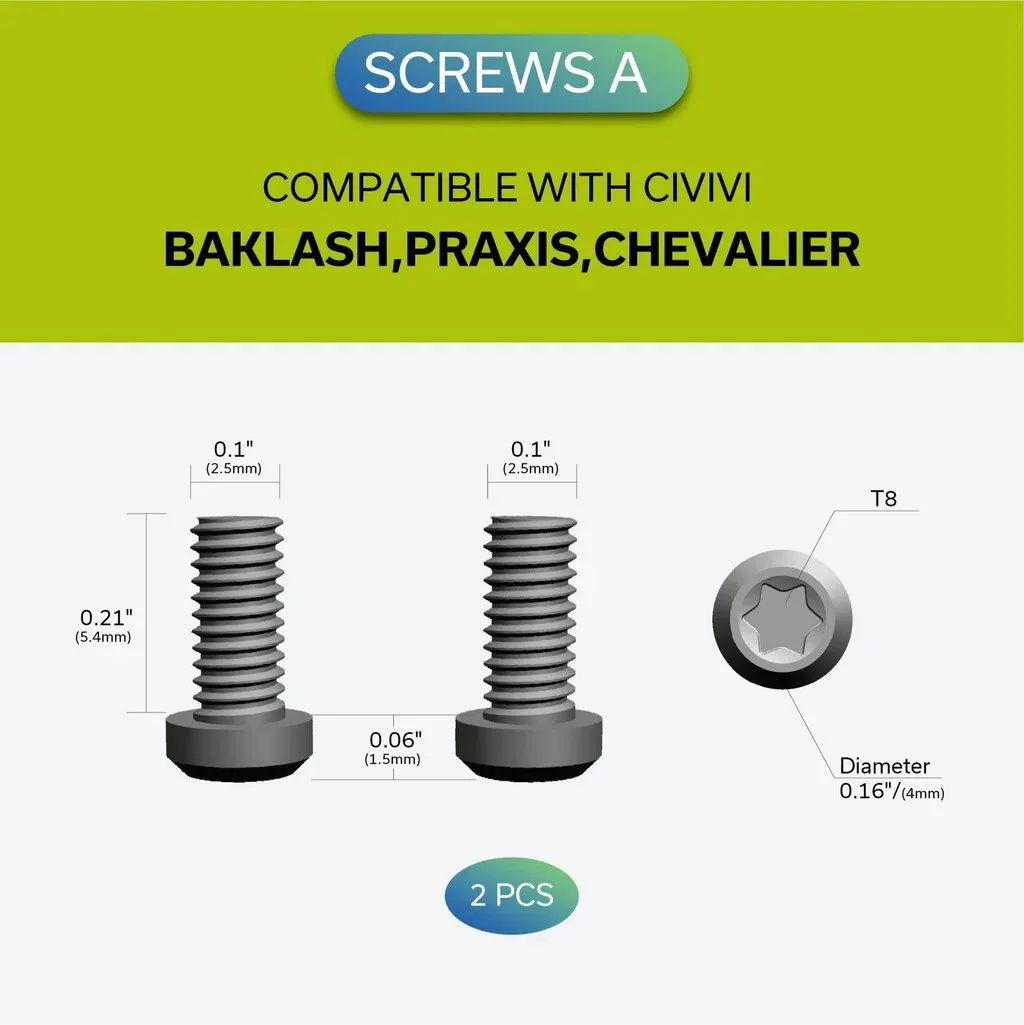 Klips CIVIVI Titanium z 6 śrubkami T001C — zdjęcie 4