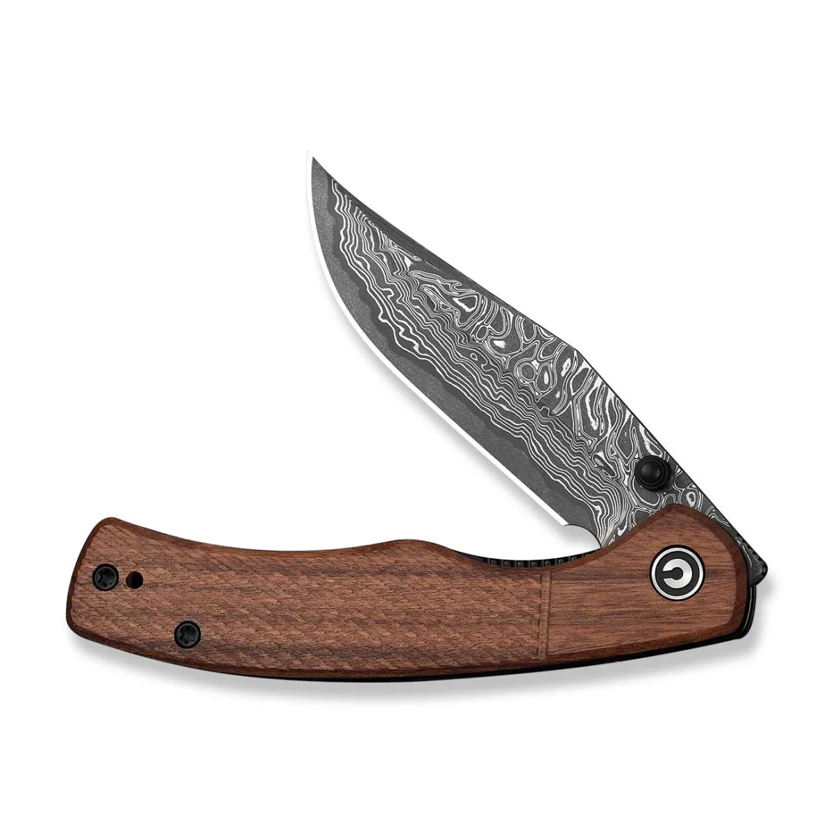Nóż Civivi Clingman Damascus Guibourtia Wood — zdjęcie 3