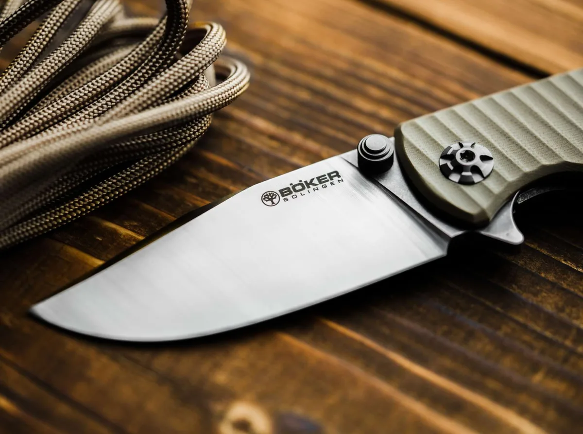 Nóż Böker Solingen Sherman EDC II G10 Coyote MCut — zdjęcie 4