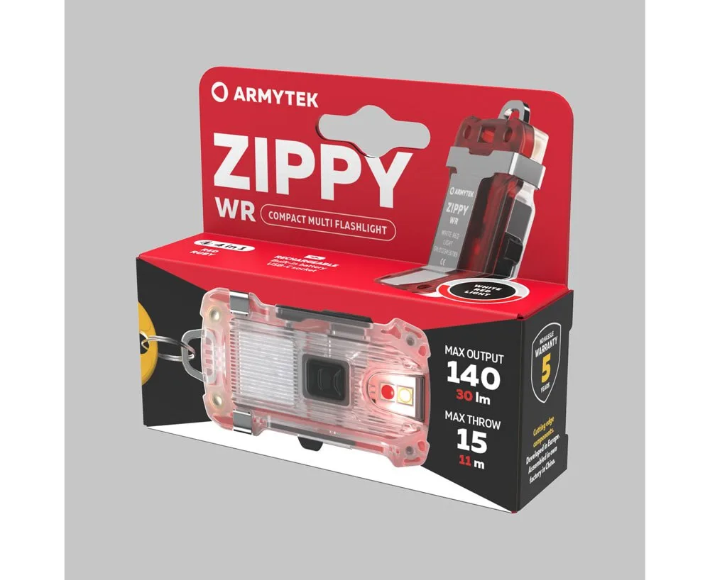 Latarka Armytek Zippy WR USB-C Red 140/30 lm — zdjęcie 4
