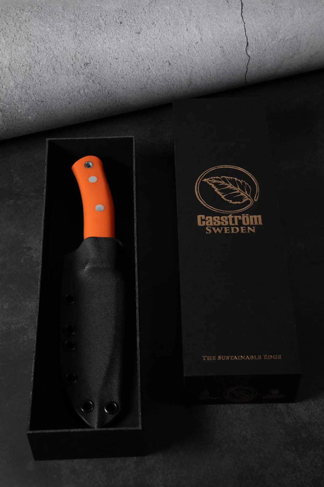 Nóż Casström No.10 SFK Orange G10 14C28N Kydex — zdjęcie 9