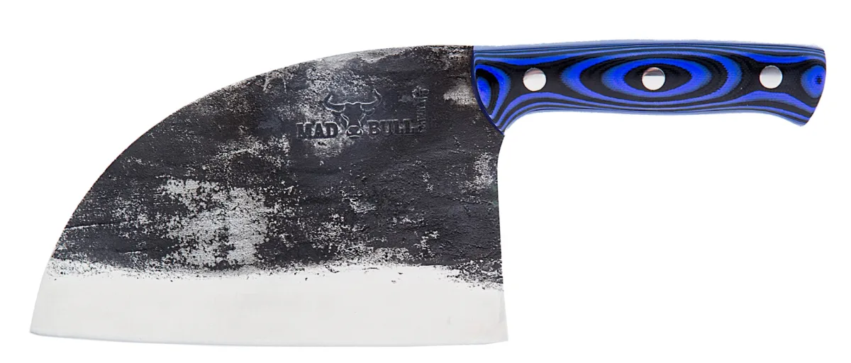 Nóż kuchenny Serb Samura Mad Bull 18 cm, niebieski — zdjęcie 2