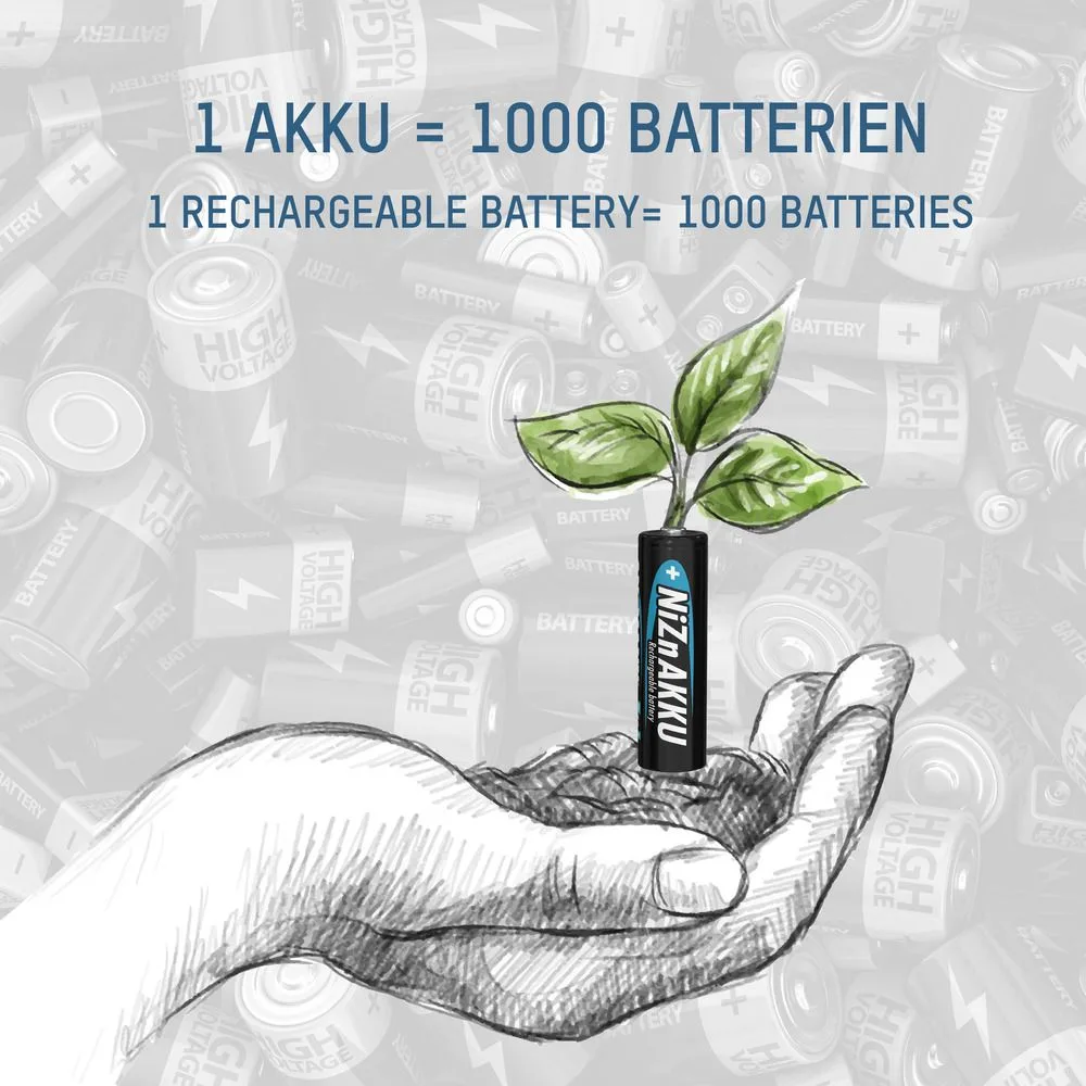 Akumulatory Ansmann NiZn AA R6 2500 mWh 1.6V 4 szt — zdjęcie 4