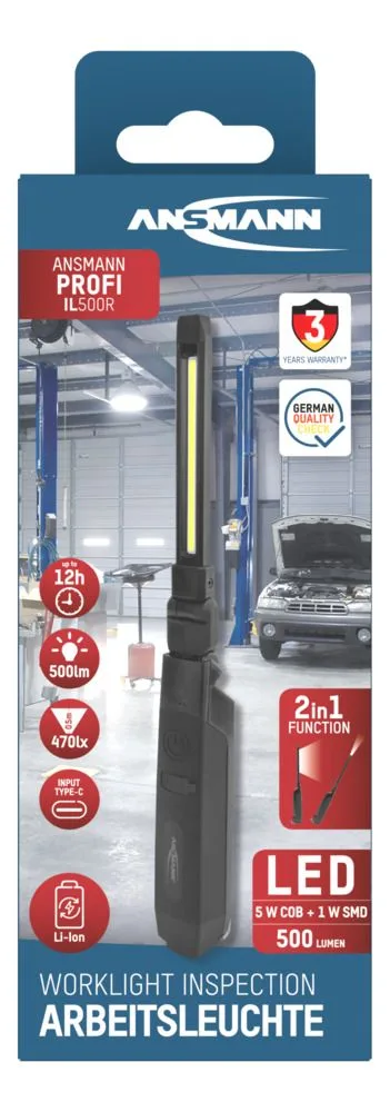 Lampa warsztatowa Ansmann IL500R,500lm, aku — zdjęcie 6