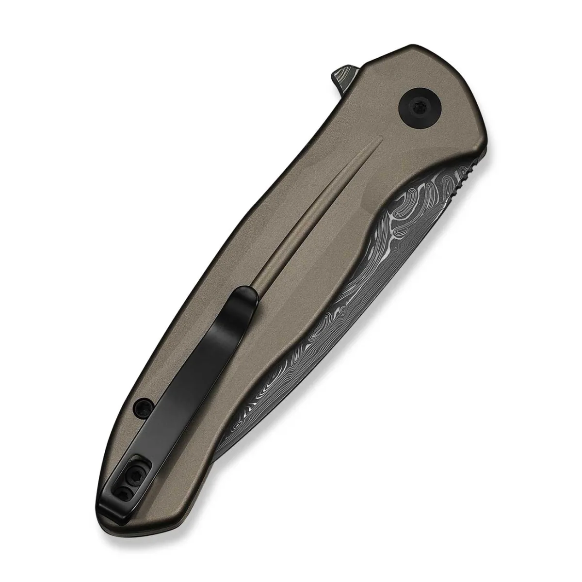 Nóż CIVIVI Button Lock Kitefin Damast Grey Alu — zdjęcie 5