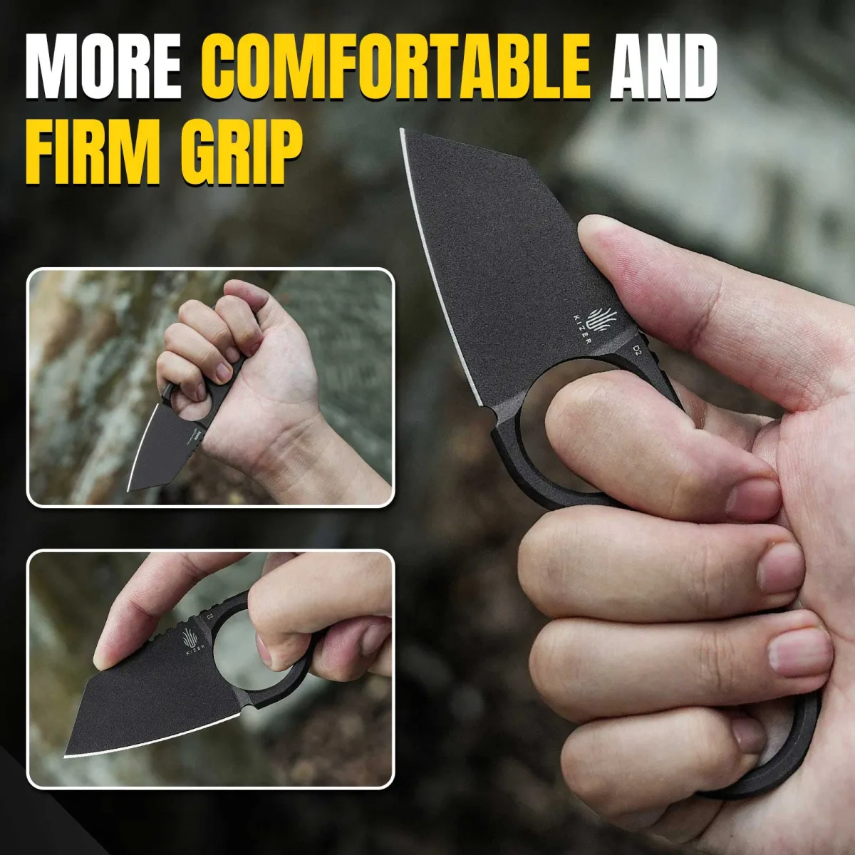 Nóż Kizer Fixed Bowtie D2 Black — zdjęcie 5