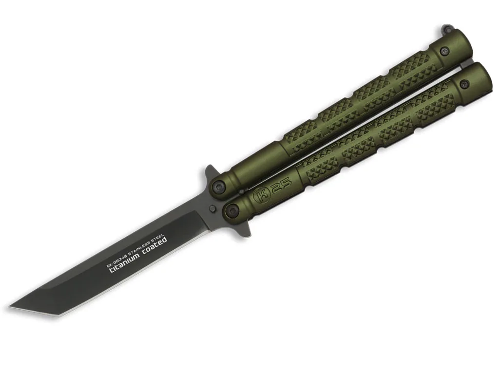 Nóż motylek K25 36249 Balisong Green — zdjęcie 1