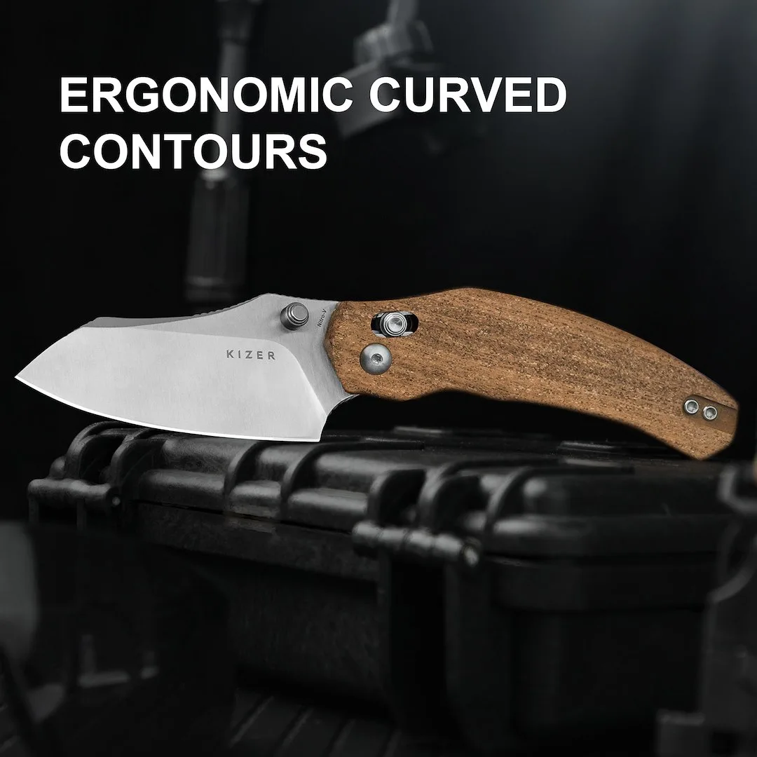 Nóż Kizer Bulldog Mkuruti Wood Nitro-V — zdjęcie 16