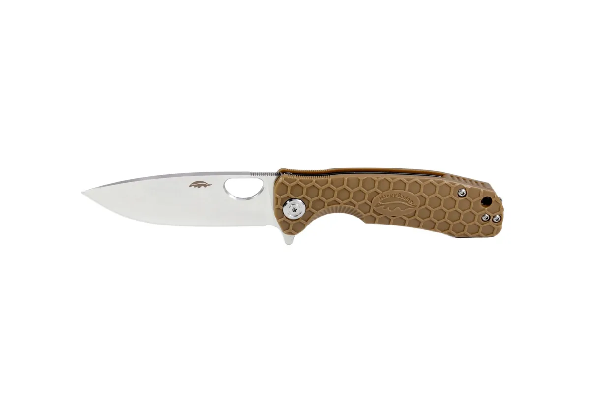 Nóż Honey Badger Flipper D2 Medium Tan — zdjęcie 1