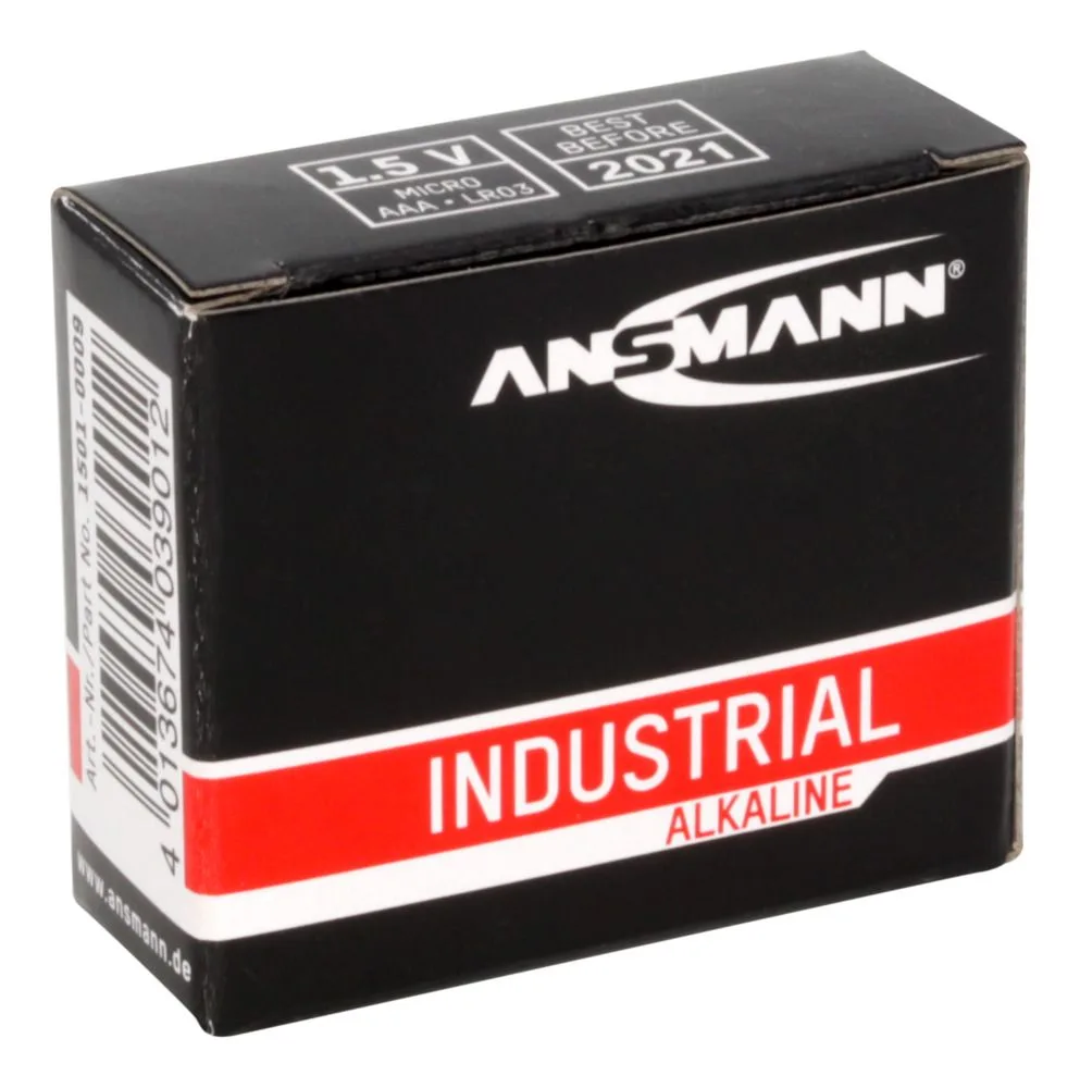 Baterie alkaliczne Ansmann Industrial AAA/LR03 10x — zdjęcie 3