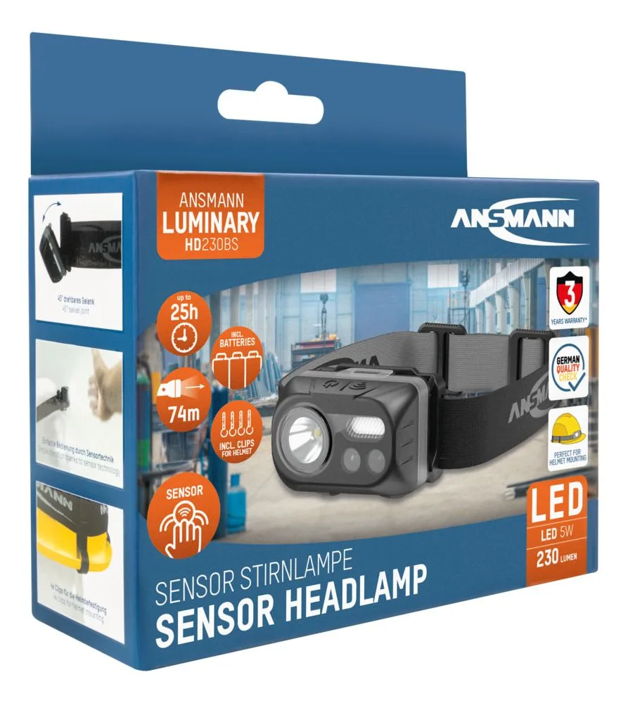 Latarka czołowa LED Ansmann HD230BS, 230 lm, 3xAAA — zdjęcie 7