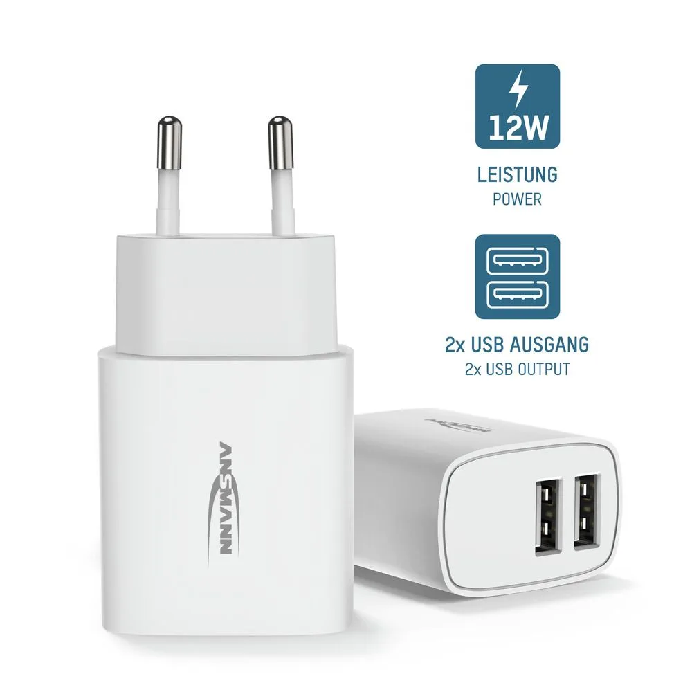 Ładowarka Ansmann HC212 biała 2x USB 12W, 2.4A — zdjęcie 7