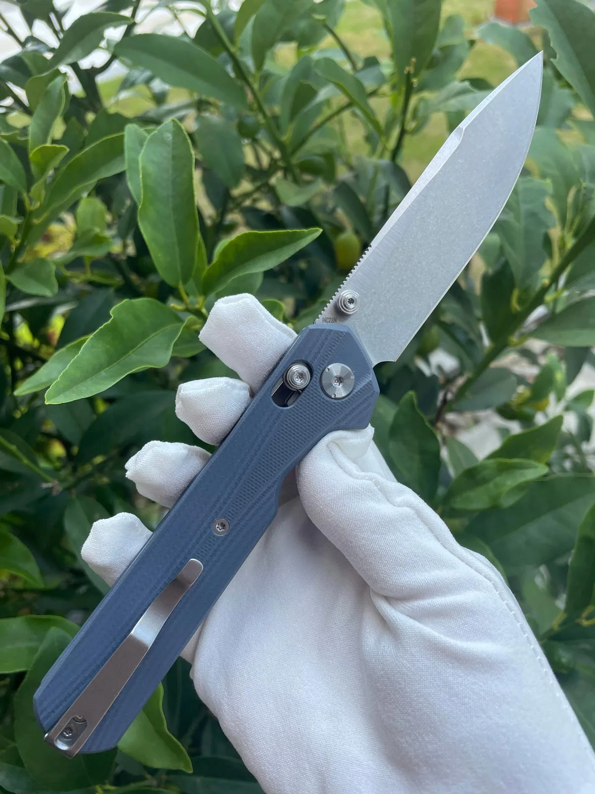Nóż KNIVESPL The First Blue G10 14C28N — zdjęcie 2