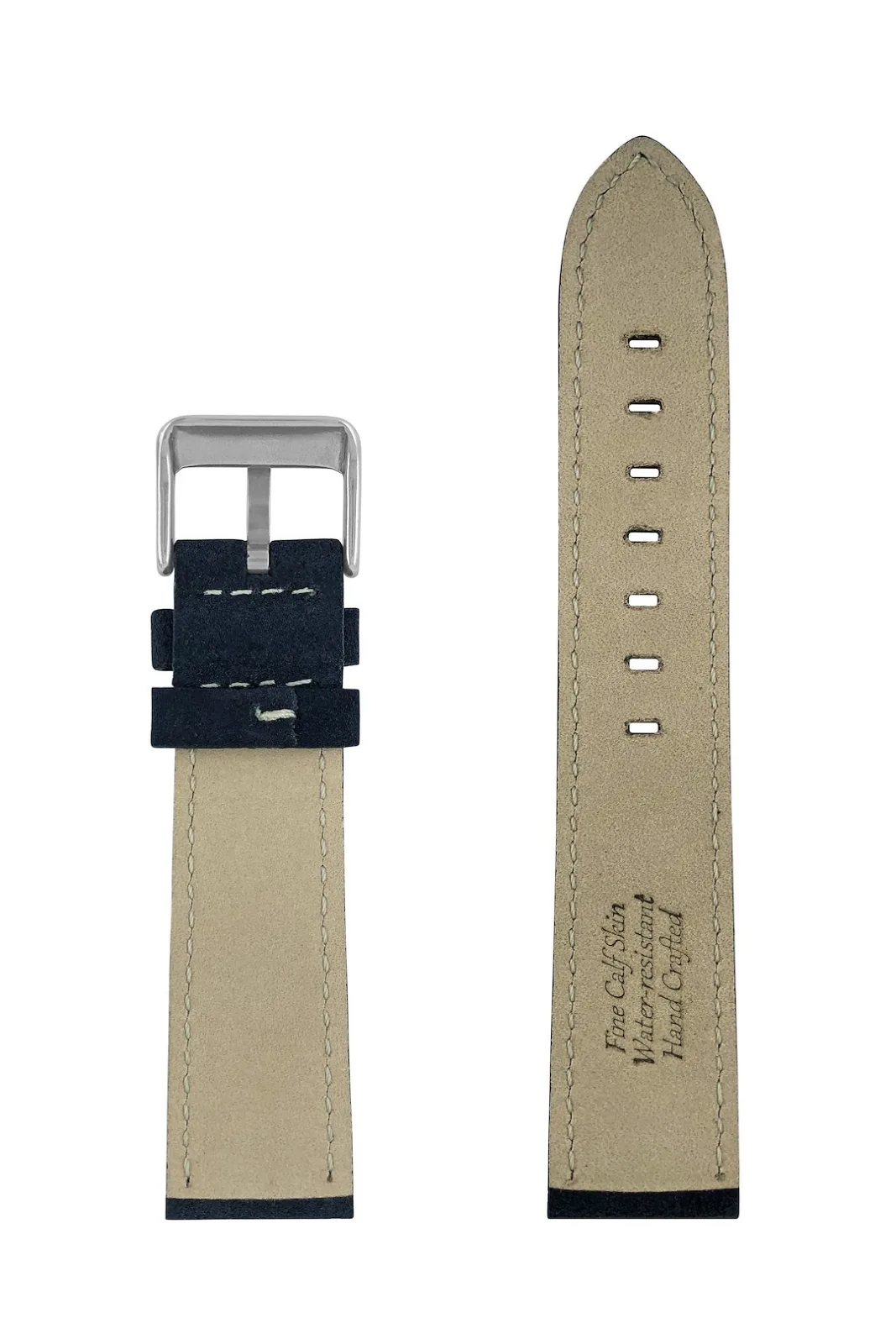 Pasek skórzany Zeppelin granatowy, 22 mm — zdjęcie 3