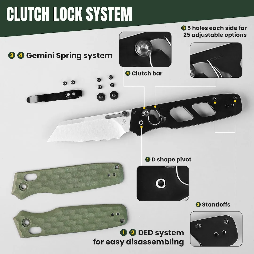 Nóż Kizer Task G10 OD Green 154CM — zdjęcie 13