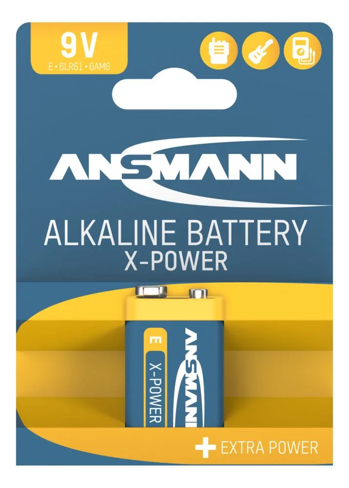 Bateria alkaliczna Ansmann X-Power E / 6LR61 9V — zdjęcie 1