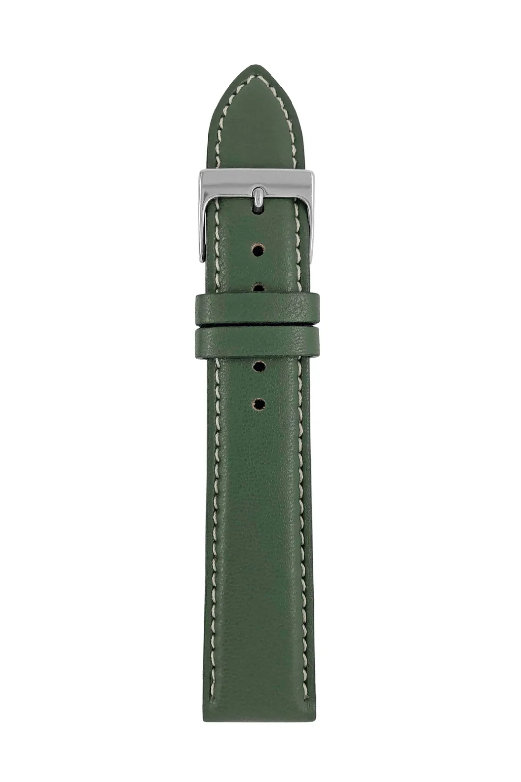 Pasek skórzany z recyklingu Zeppelin zielony, 20mm — zdjęcie 1