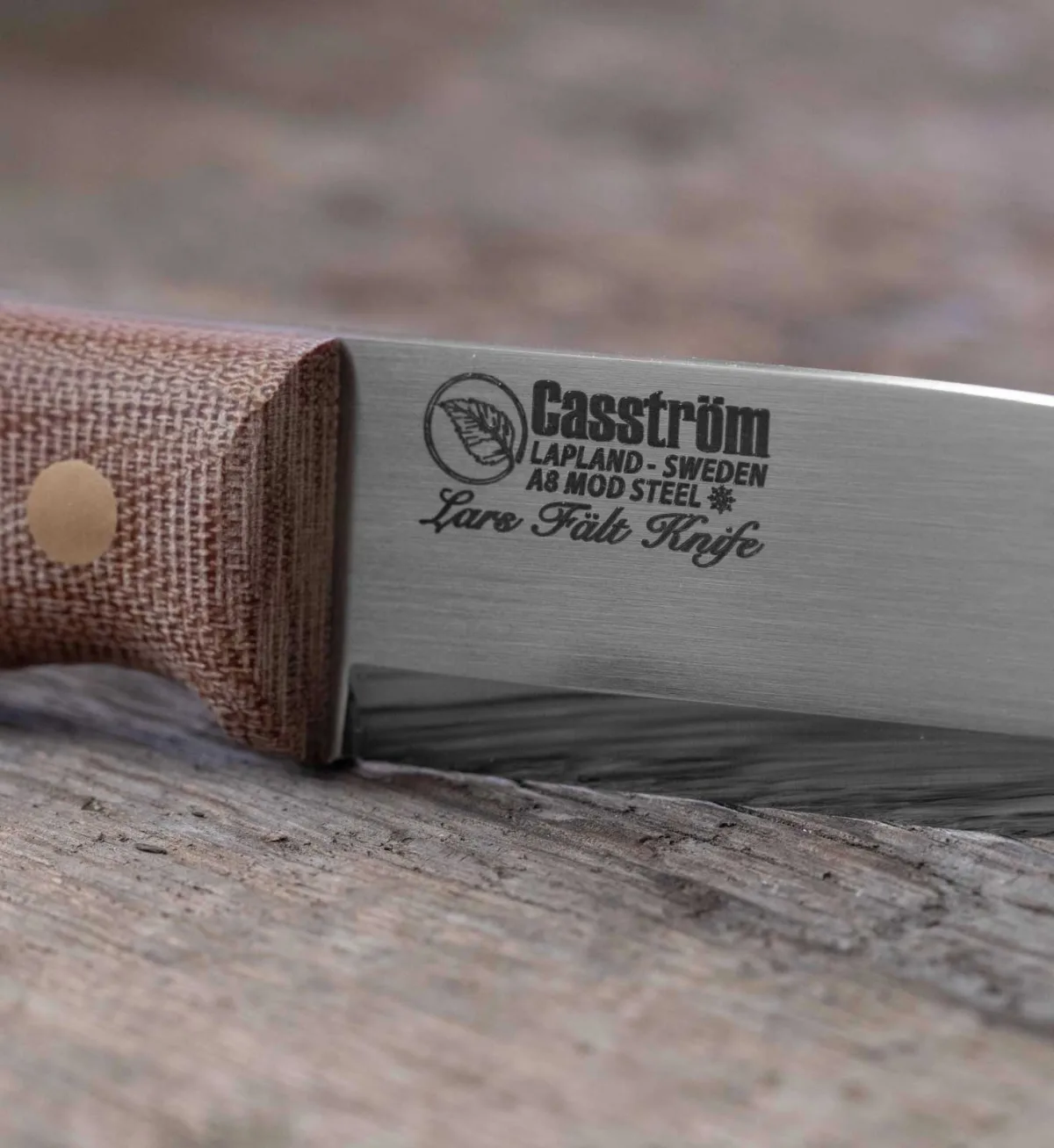 Nóż Casström Lars Fält Canvas Micarta A8 Leather — zdjęcie 3