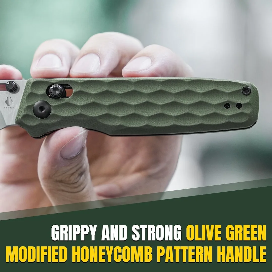 Nóż Kizer Task G10 OD Green 154CM — zdjęcie 9