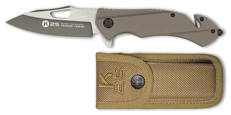 Nóz K25 25001 Tactical Pocket Knife, G10 Coyote