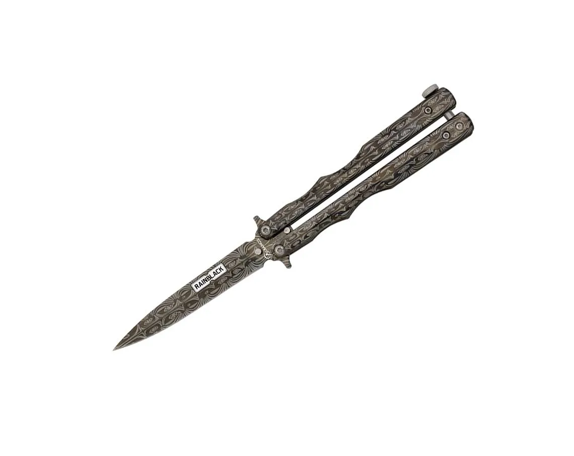 Nóż Albainox 02281 Rainblack Laser Balisong