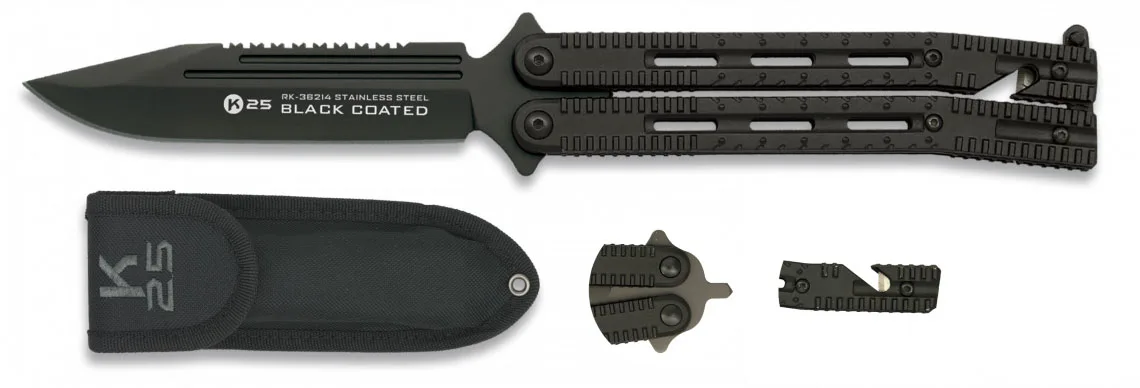 Nóż motylek K25 36214 Balisong Black — zdjęcie 2