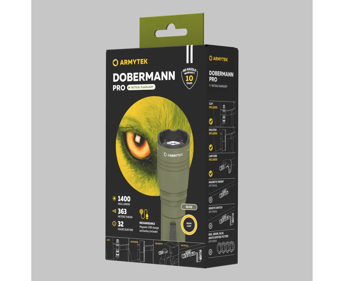 Latarka Armytek Dobermann PRO Olive 1400 lm — zdjęcie 4