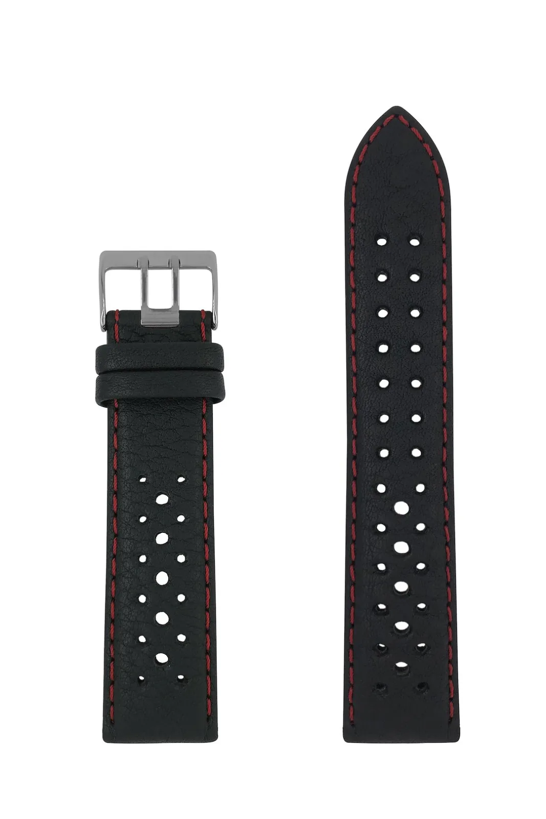 Pasek skórzany Zeppelin czarny 22 mm — zdjęcie 3