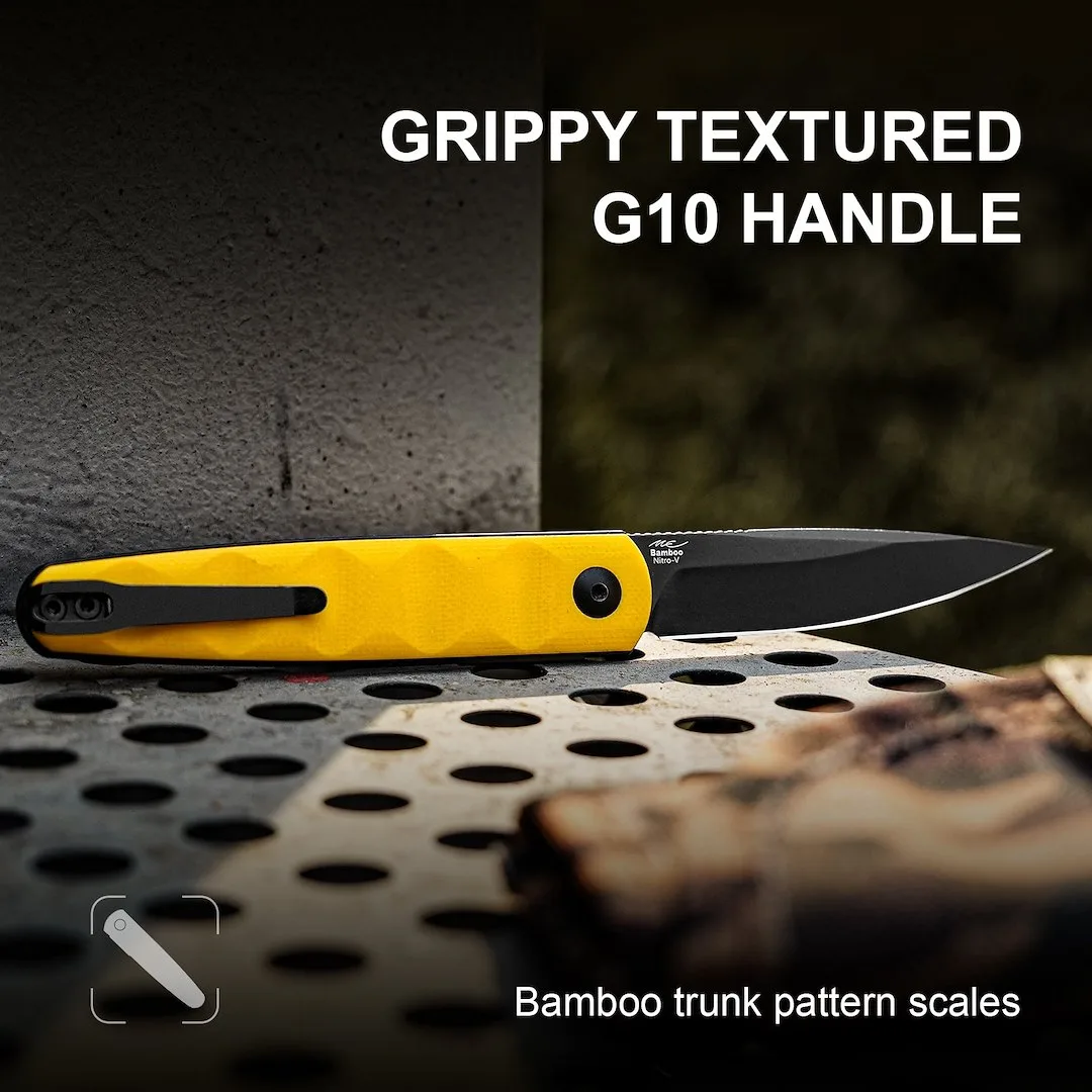 Nóż Kizer Bamboo G10 Yellow Nitro-V — zdjęcie 13