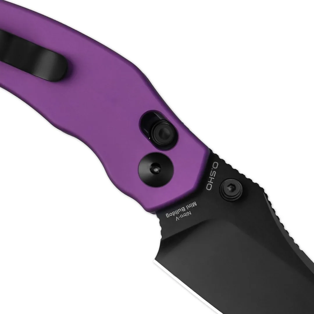 Nóż Kizer Mini Bulldog Purple Aluminum Nitro-V — zdjęcie 4